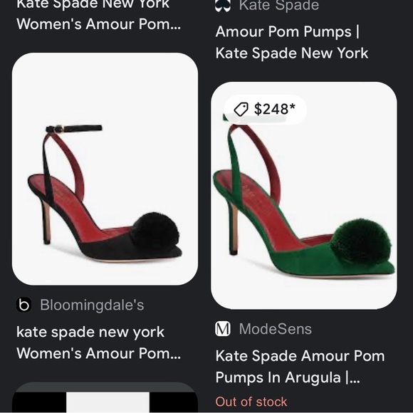 kate spade New York Women's Amour Pom Pom Ankle Strap High Heel Pumps in Green - Picture 6 of 12